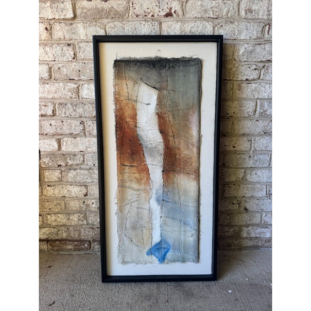 Textile Abstract Paint on Gauze, Framed, by Diane Petry For Sale - Image 7 of 17