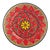 Dinnerware Plate Red Peacock Design, Geribi For Sale
