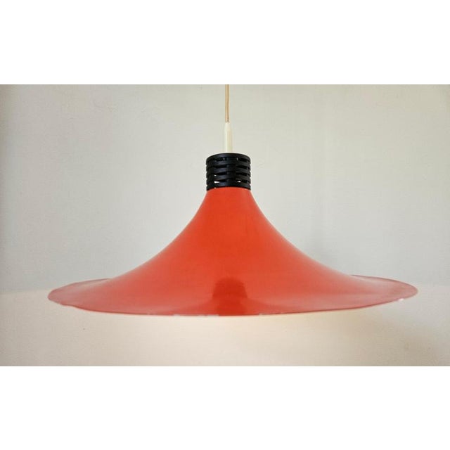 Mid-Century Space Age Red Pendant, Italy, 1970s For Sale - Image 9 of 11