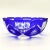 Mid 20th Century Cobalt Blue Crystal Cut to Clear Bowl With Scallop and Sawtooth Rim For Sale - Image 10 of 12