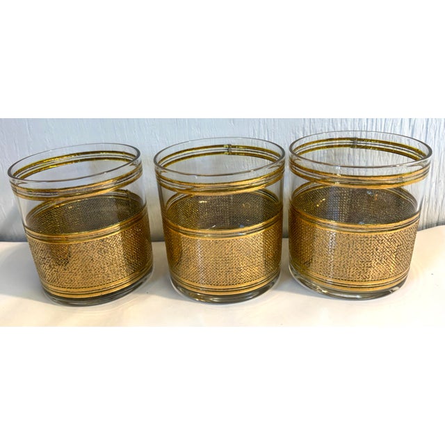 Mid-Century Modern Mid 20th Century Culver Gold Trim Highball Glasses - Set of 6 For Sale - Image 3 of 8