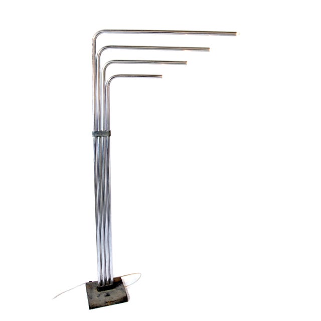 Vintage Chrome Floor Lamp by Goffredo Reggiani, 1970s For Sale - Image 4 of 6