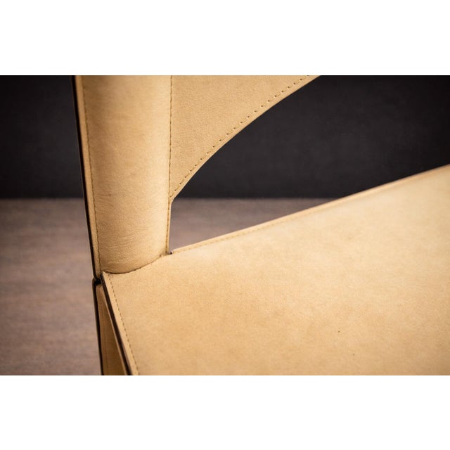Brazilian Modern Set of 4 Chairs in Suede, Mario Bellini, 1970s For Sale - Image 9 of 9