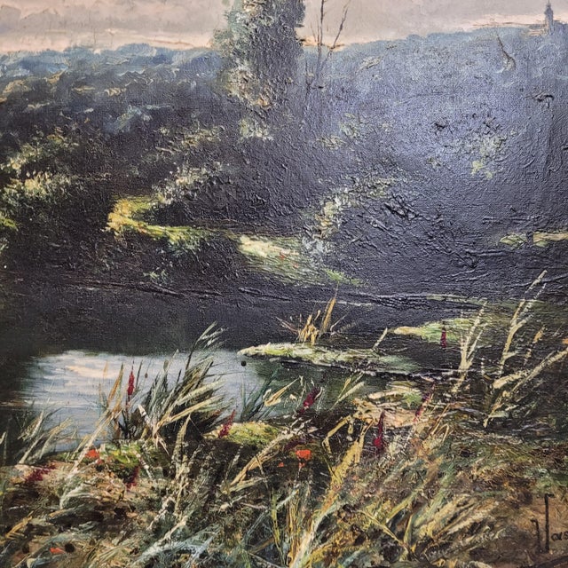 1920s Antonio Canovas Del Castillo Y Vallejo, River Landscape, 1920s, Oil on Canvas, Framed For Sale - Image 5 of 18