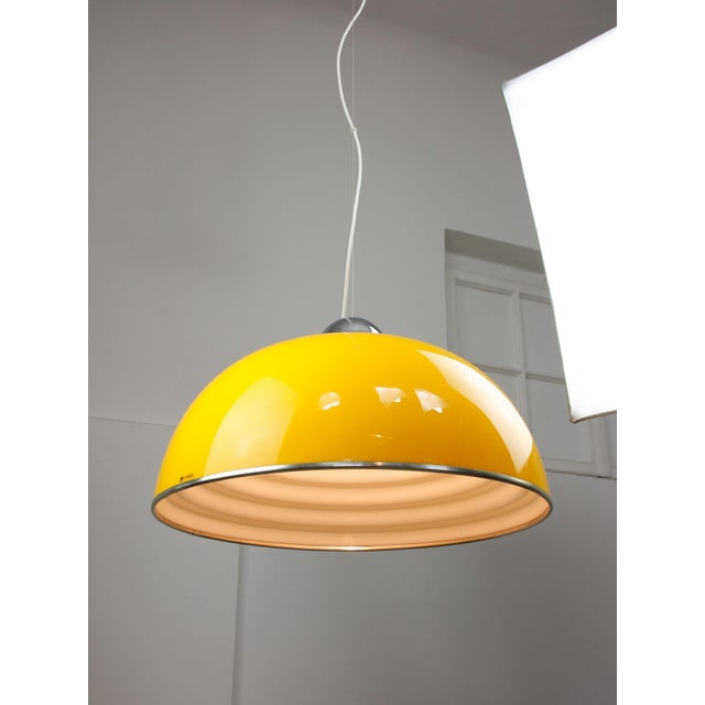 Large Space Age Yellow Pendant from Guzzini, 1970s For Sale - Image 17 of 17