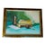 Arts and Crafts Era Antique Watercolor of Books and Pipe, Library or Desk Decor For Sale