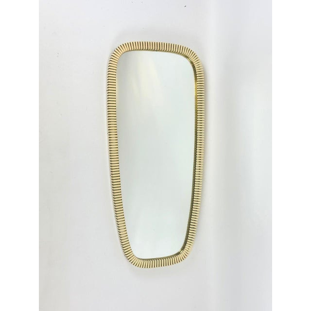 Mid-Century German Wall Mirror with Cut Metal Edge, 1950s For Sale - Image 10 of 10