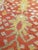 Antique Oushak Carpet, Oriental Rug, Handmade Rug Saffron, Light Blue and Coral For Sale - Image 12 of 18