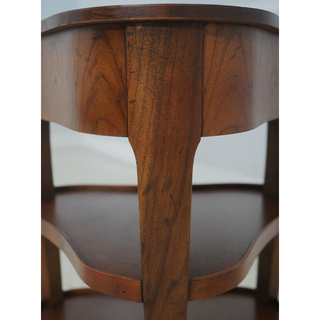 1970s Baker Walnut 3 Tier Wine Table For Sale - Image 5 of 16