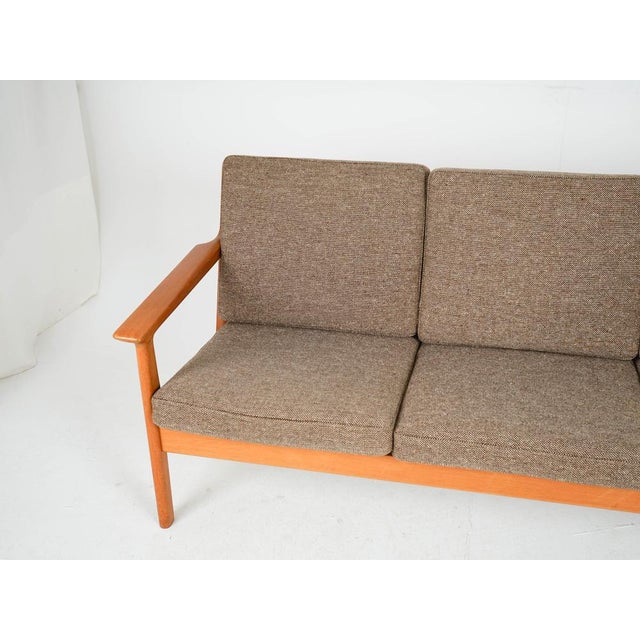 Mid-Century Teak GE-265/3 Wollstoff Sofa by Hans J. Wegner for Getama, 1960s For Sale - Image 12 of 14