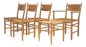 Chair in Ash Wood by Charlotte Perriand, Germany, 1960, Set of 6