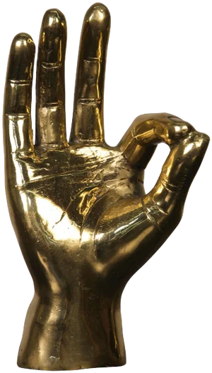 NOIR Qs Ok Sign, Brass