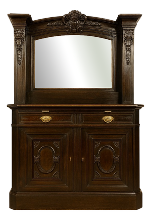 Napoleon III Sacristy Buffet in Blackened Wood, 1850