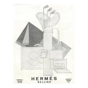 1928 Rare French Art Deco Advertising Print for Hermes Golf and Other Luxury Products