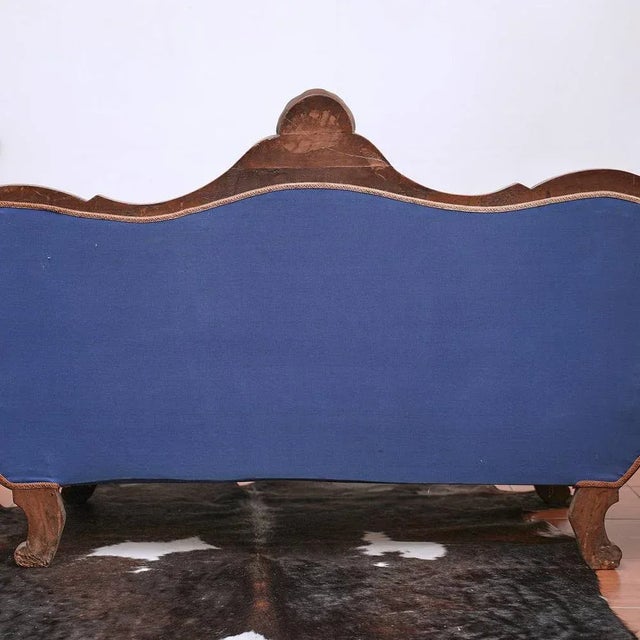 Sofa of 1800 in walnut, Luigi Filippo Height: 104 Width: 173 Depth: 58 This piece is attributed to the mentioned...