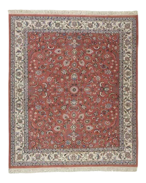 Raspberry Indo Persian Kashan Design Rug