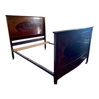 Queen Size Bed Frame 19th Century Cherry With Headboard and Footboard For Sale