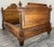 Antique French Style Oak Double Bed Frame with Carved Headboard For Sale - Image 3 of 18