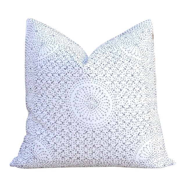 Midnight Filanan Kantha Euro Pillow For Sale