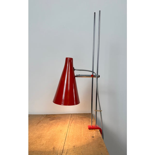 Vintage Red Table Lamp by Josef Hůrka for Lidokov, 1960s For Sale - Image 18 of 18