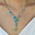 14K Solid Gold Natural Aquamarine: Approx. 20.00ctw Natural Turquoise: Approx. 9.60ctw Natural Diamond: 0.50 ctw Necklace...