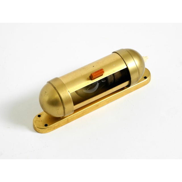 Gold Vintage Cabin Submarine Wall Lamp, 1930s For Sale - Image 8 of 18