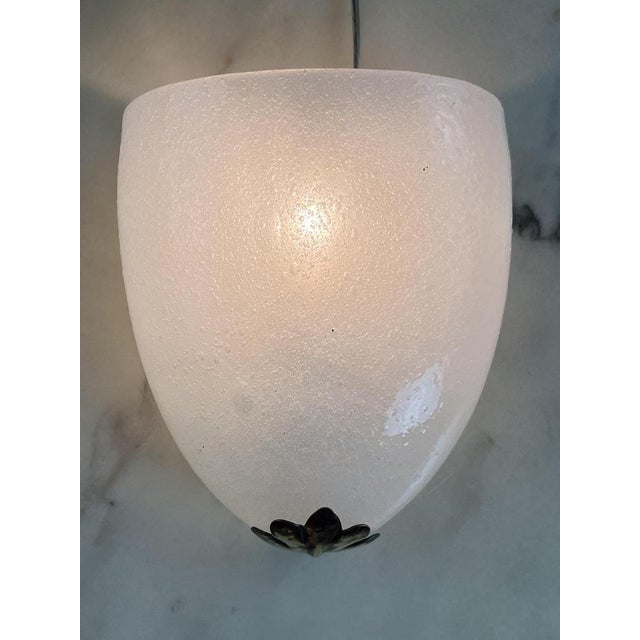 Mid-Century Modern Mid-Century Wall Lamp in Murano Glass and Brass in the style of Hercules Barovier, 1950s For Sale - Image 3 of 14