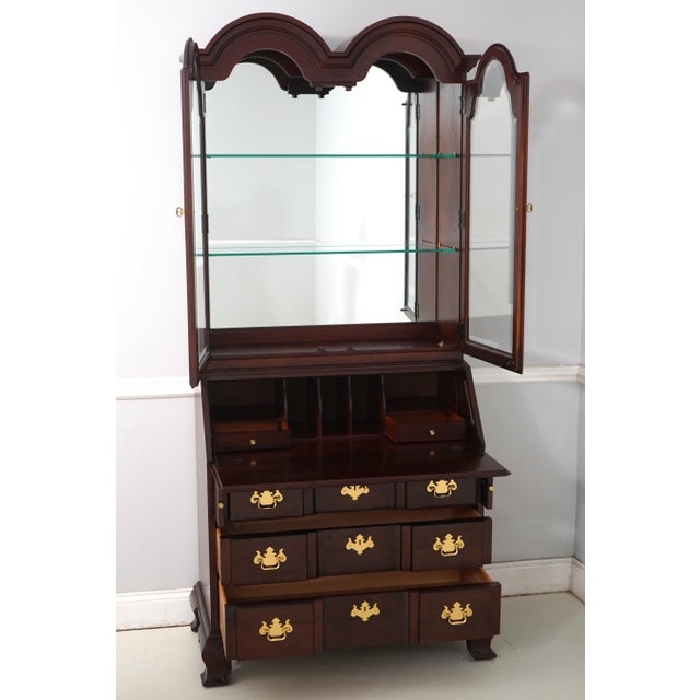 Traditional Thomasville Mahogany Double Dome Top Secretary Desk For Sale - Image 3 of 18