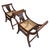 2000 - 2009 A Pair of Vintage Anglo-Indian Mahogany and Cane Curule Accent Stools For Sale - Image 5 of 12