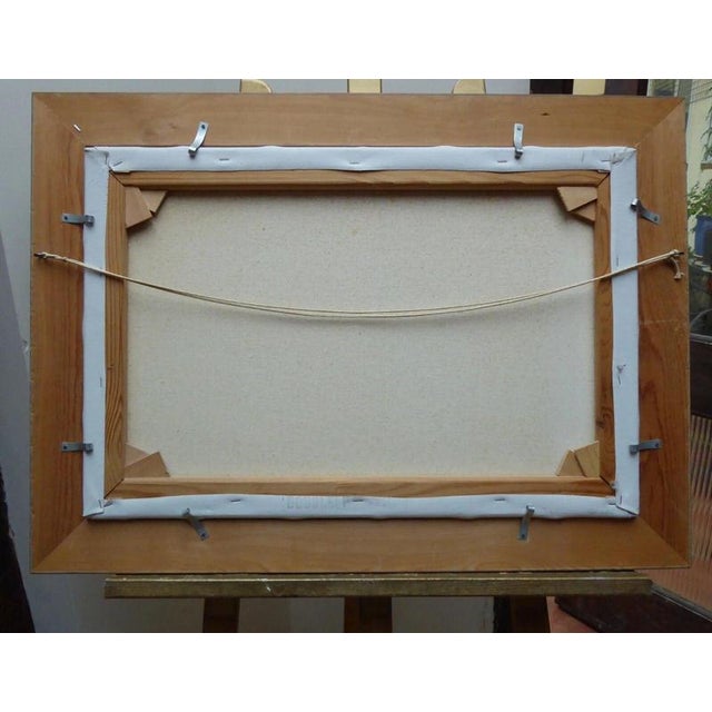 Blue Victor Trevett, Dutch Seascape, Mid Century, Oil on Canvas For Sale - Image 8 of 14