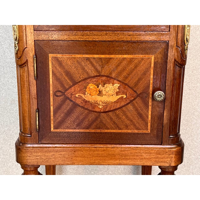 19th Century French Louis XVI Guillaume Grohé Style Bedside Cabinet For Sale - Image 9 of 13