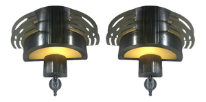 Modernist Art Deco Sconces - a Pair