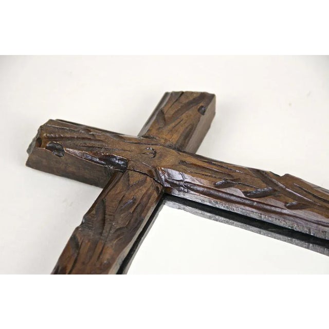 Austrian Black Forest Wall Mirror, 1880s For Sale - Image 12 of 17