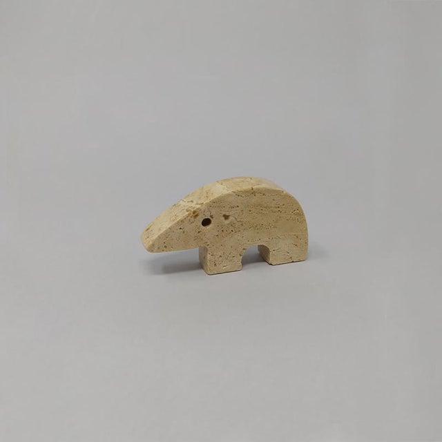 Mid-Century Modern Travertine Anteater Sculptures by Enzo Mari for F.lli Mannelli, 1970s, Set of 4 For Sale - Image 14 of 15