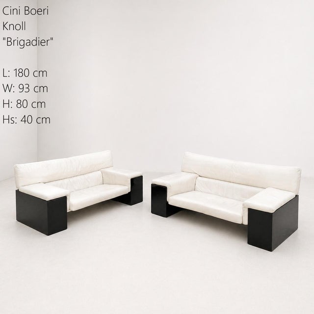 Black Brigadier Sofa by Cini Boeri for Knoll, 1970s For Sale - Image 8 of 8