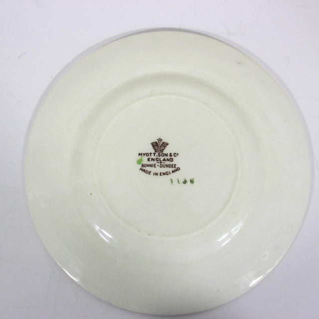 Absolutely gorgeous set of 8 small bread and butter or appetizer plates. These are Myott Sons & Co. England Bonnie-Dundee...