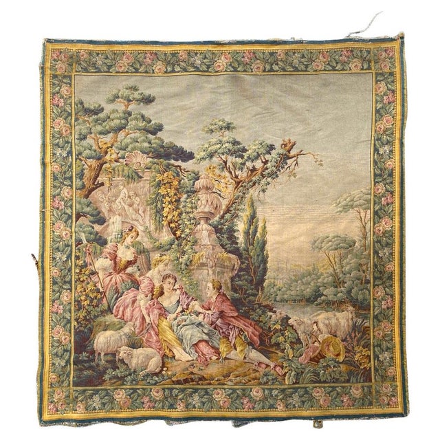 Vintage Aubusson Tapestry, 1950s For Sale - Image 16 of 16