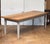 Wood Large French Rectangular Farmhouse Table on Painted Frame For Sale - Image 7 of 15