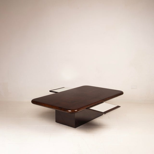 Model 2315 Coffee Table in Parchment and Mirrors by Giorgio Tura for Tura, 1980 For Sale - Image 3 of 18