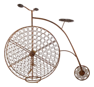 Vintage High Wheel Bicycle Wine Rack