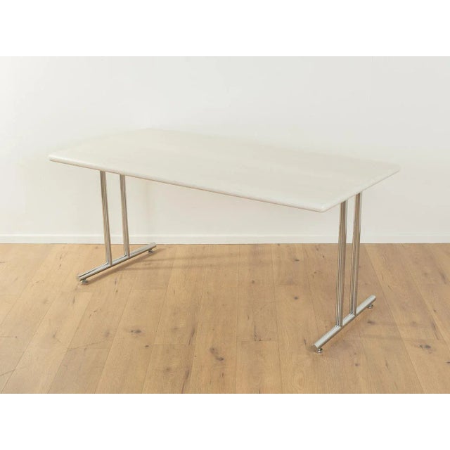 Silver Vintage Desk in Steel and Ash, 1980s For Sale - Image 8 of 8