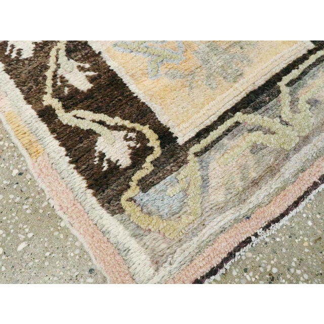 Celadon Galerie Shabab Collection Mid-20th Century European Inspired Handmade Khotan Runner For Sale - Image 8 of 9