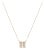 10K Yellow Gold 1/10 Cttw Round and Baguette Diamond Mosaic Composite Square 18" Inch Pendant Necklace (H-I Color, I1-I2 Clarity) For Sale