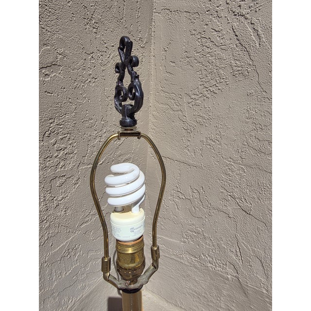 Metal Figural Bronze Patinated Lamp For Sale - Image 7 of 14