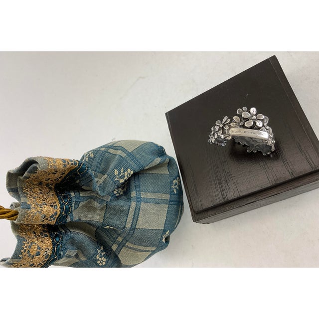 "Artisanal Scent Hanger for Closet, Sterling Silver Flower Decoration For Sale - Image 10 of 11