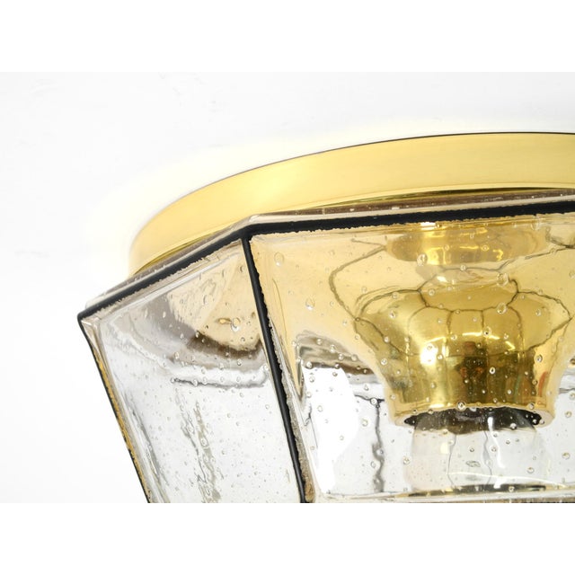 Vintage Glass Ceiling Lamp in Octagon Shape from Limburg, 1970s For Sale - Image 14 of 18
