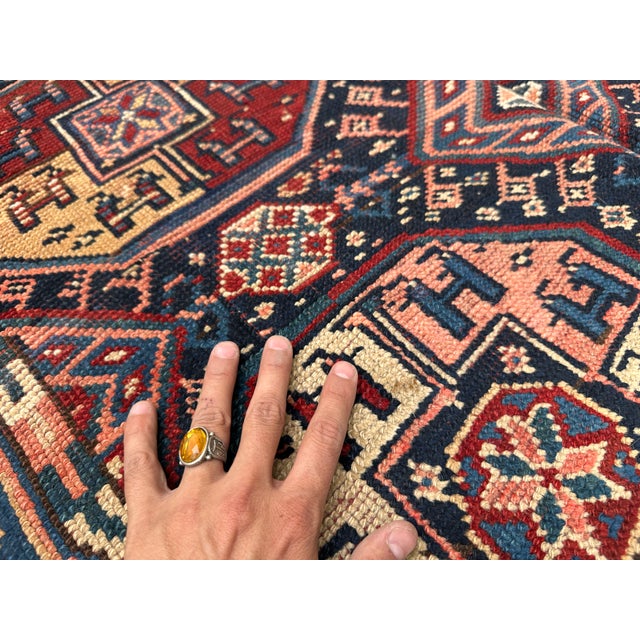 Antique Caucasian Shirvan Hand-Knotted Wool Rug - 11'2" X 5'2" For Sale - Image 10 of 14
