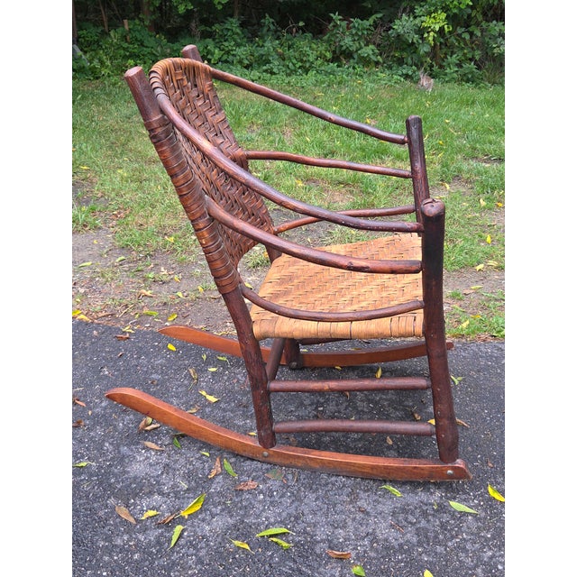 Rare Antique Old Hickory Chair Company Andrew Jackson Model Rocking Chair For Sale - Image 9 of 14