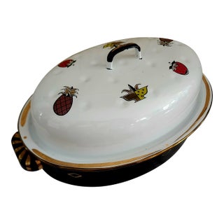 Georges Briard Vintage Enamel Roasting Pan 1960s For Sale