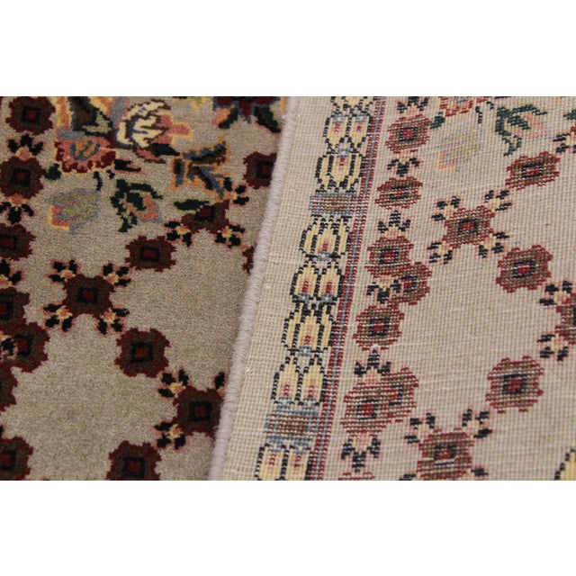 Textile Shabby Chic Pak-Persian Taupe/Yellow Wool Rug - 2'1'' X 3'2'' For Sale - Image 7 of 9